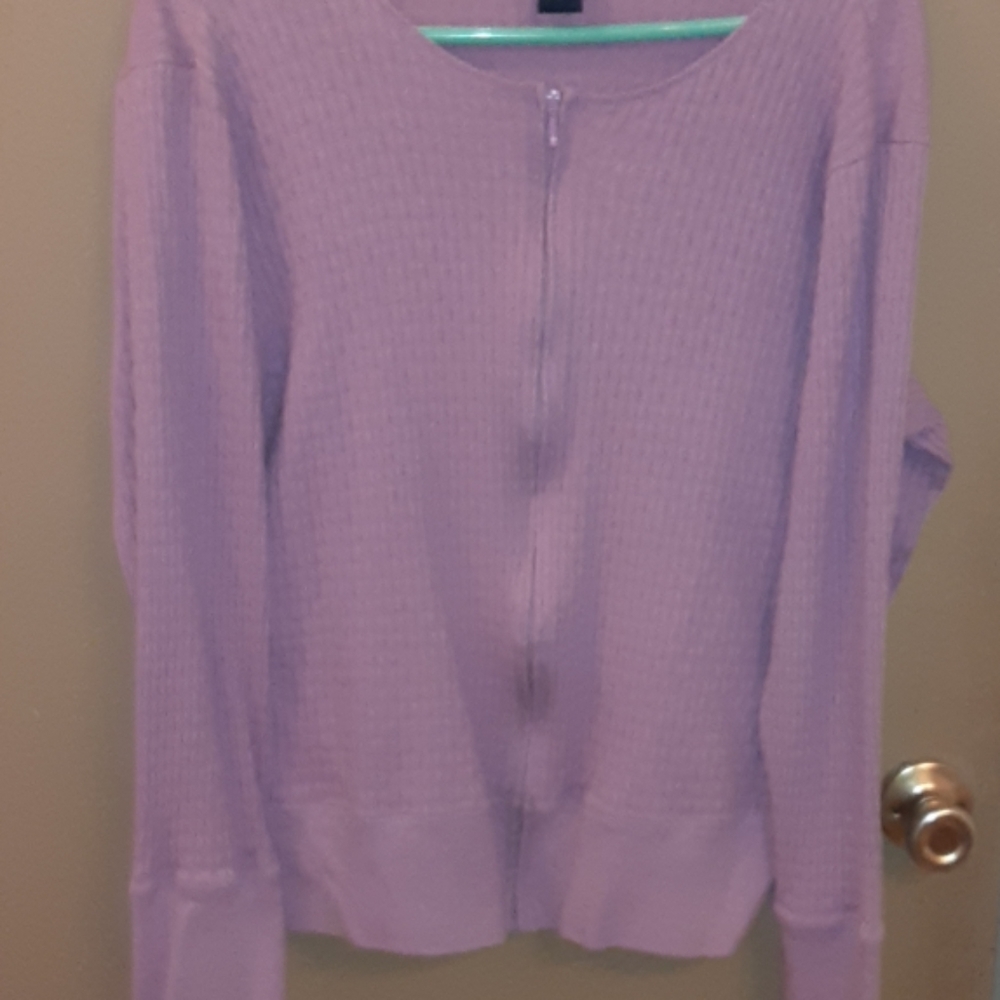 Denim & Co. zip up sweater